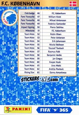 Sticker F.C. København - FIFA 365: 2017-2018. Adrenalyn XL - Nordic edition - Panini