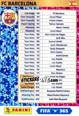 Sticker FC Barcelona - FIFA 365: 2017-2018. Adrenalyn XL - Nordic edition - Panini