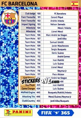 Sticker FC Barcelona - FIFA 365: 2017-2018. Adrenalyn XL - Nordic edition n. div7 - Panini