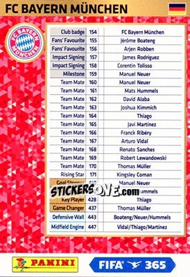 Sticker FC Bayern München - FIFA 365: 2017-2018. Adrenalyn XL - Nordic edition n. div10 - Panini