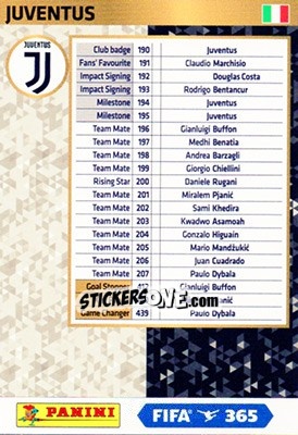 Sticker Juventus - FIFA 365: 2017-2018. Adrenalyn XL - Nordic edition n. div12 - Panini
