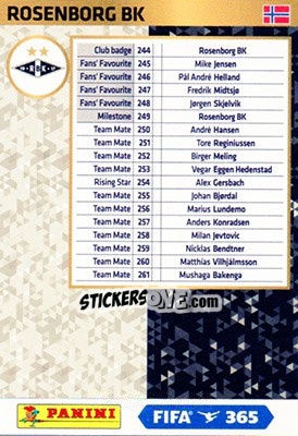 Sticker Rosenborg BK - FIFA 365: 2017-2018. Adrenalyn XL - Nordic edition - Panini