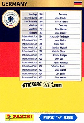 Sticker Germany - FIFA 365: 2017-2018. Adrenalyn XL - Nordic edition n. div23 - Panini