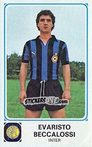 Sticker Evaristo Beccalossi - Calciatori 1978-1979 - Panini
