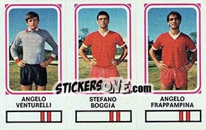 Cromo Angelo Venturelli / Stefano Boggia / Angelo Frappampina - Calciatori 1978-1979 - Panini