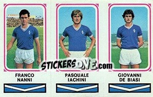 Cromo Franco Nanni / Pasquale Iachini / Giovanni De Biasi - Calciatori 1978-1979 - Panini
