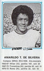 Sticker Amarildo T. De Silveira - Calciatori 1978-1979 n. 329 - Panini