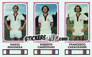 Sticker Mario Brugnera / Roberto Canestrari / Francesco Casagrande - Calciatori 1978-1979 n. 335 - Panini