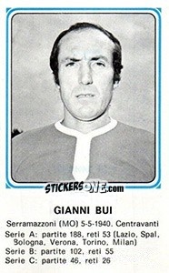 Sticker Gianni Bui - Calciatori 1978-1979 - Panini