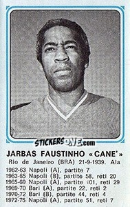 Figurina Jarbas Faustinho 'Cane' - Calciatori 1978-1979 - Panini