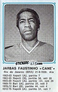 Sticker Jarbas Faustinho 'Cane' - Calciatori 1978-1979 n. 351 - Panini