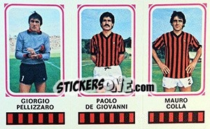 Sticker Giorgio Pellizzaro / Paolo De Giovanni / Mauro Colla - Calciatori 1978-1979 n. 354 - Panini
