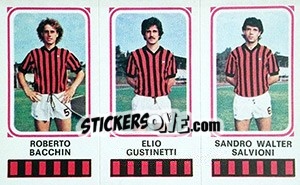 Sticker Roberto Bacchin / Elio Gustinetti / Sandro Walter Salvioni - Calciatori 1978-1979 n. 356 - Panini