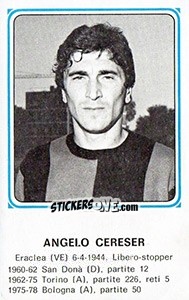 Cromo Angelo Cereser - Calciatori 1978-1979 - Panini