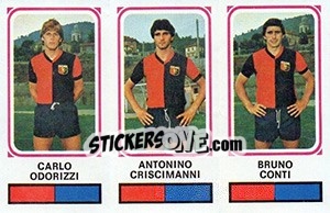 Sticker Carlo Odorizzi / Antonio Criscimanni / Bruno Conti - Calciatori 1978-1979 n. 366 - Panini