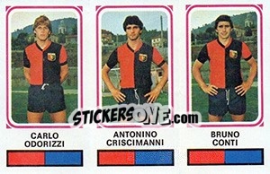 Sticker Carlo Odorizzi / Antonio Criscimanni / Bruno Conti - Calciatori 1978-1979 - Panini