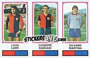 Cromo Livio Luppi / Giuseppe Damiani / Silvaro Martina - Calciatori 1978-1979 - Panini