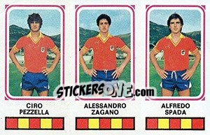Cromo Ciro Pezzela / Alessandro Zagano / Alfredo Spada - Calciatori 1978-1979 - Panini