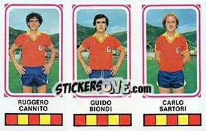 Sticker Ruggero Cannito / Guido Siondi / Carlo Sartori - Calciatori 1978-1979 - Panini