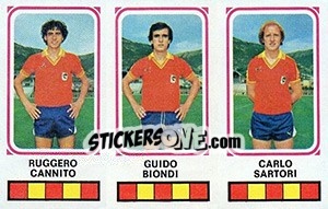 Sticker Ruggero Cannito / Guido Siondi / Carlo Sartori - Calciatori 1978-1979 n. 376 - Panini