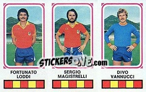 Sticker Fortunato Loddi / Sergio Magistrelli / Divo Vannucci - Calciatori 1978-1979 n. 377 - Panini
