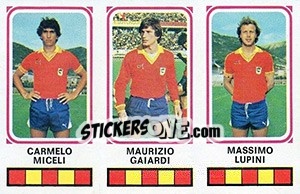 Sticker Carmelo Miceli / Maurizio Giardi / Massimo Lupini - Calciatori 1978-1979 n. 378 - Panini