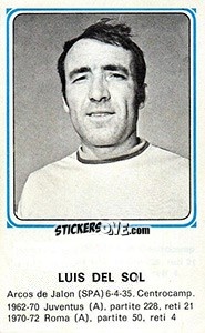 Cromo Luis Del Sol - Calciatori 1978-1979 - Panini