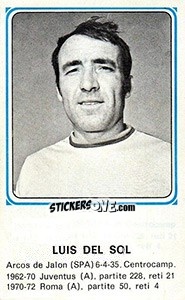 Figurina Luis Del Sol - Calciatori 1978-1979 - Panini