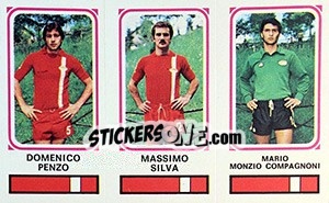Sticker Domenico Penzo / Massimo Silva / Mario Monzio Compagnoni - Calciatori 1978-1979 n. 387 - Panini