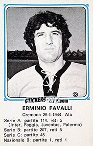 Cromo Erminio Favalli - Calciatori 1978-1979 - Panini