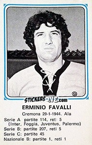 Sticker Erminio Favalli - Calciatori 1978-1979 n. 390 - Panini