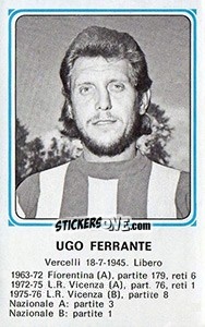 Sticker Ugo Ferrante - Calciatori 1978-1979 - Panini