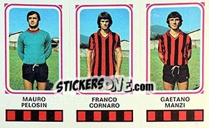 Sticker Mauro Pelosin / Franco Cornaro / Gaetano Manzi - Calciatori 1978-1979 n. 394 - Panini