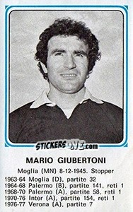 Figurina Mario Giubertoni