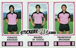 Cromo Ignazio Arcoleo / Mauro Di Cicco / Francesco Brignani - Calciatori 1978-1979 - Panini