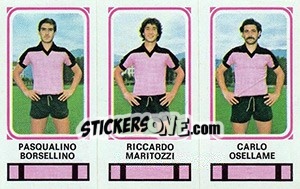 Sticker Pasqualino Borsellino / Riccardo Maritozzi / Carlo Osellame - Calciatori 1978-1979 n. 406 - Panini