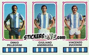 Sticker Ennio Pellegrini / Giuliano Andreuzza / Vincenzo Zucchini - Calciatori 1978-1979 n. 415 - Panini