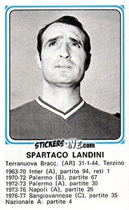 Figurina Spartaco Landini - Calciatori 1978-1979 - Panini