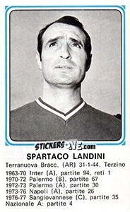 Cromo Spartaco Landini - Calciatori 1978-1979 n. 419 - Panini