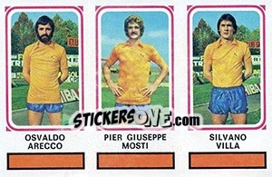 Sticker Osvaldo Arecco / Pier Guseppe Mosti / Silvano Villa - Calciatori 1978-1979 n. 428 - Panini