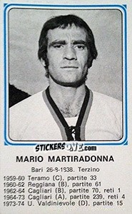 Figurina Mario Martiradonna - Calciatori 1978-1979 - Panini