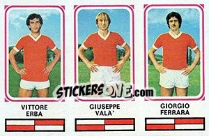 Sticker Vittore Erba / Giuseppe Vala' / Giorgio Ferrara - Calciatori 1978-1979 - Panini