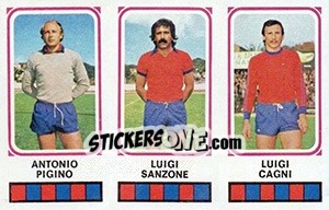 Sticker Antonio Pigino / Luigi Sanzone / Luigi Cagni - Calciatori 1978-1979 n. 444 - Panini