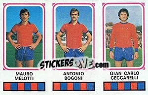 Sticker Mauro Melotti / Antonio Bogoni / Gian Cralo Ceccarelli - Calciatori 1978-1979 - Panini