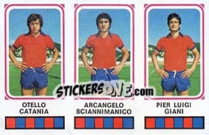 Sticker Otello Catania / Arcangelo Sciannimanico / Pier Luigi Giani - Calciatori 1978-1979 n. 446 - Panini