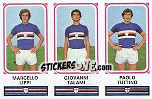 Sticker Marcello Lippi / Giovanni Talami / Paolo Tuttino - Calciatori 1978-1979 n. 455 - Panini