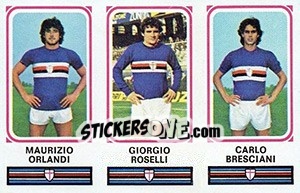 Sticker Maurizio Orlandi / Giorgio Roselli / Carlo Bresciani - Calciatori 1978-1979 n. 456 - Panini
