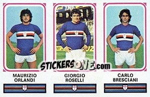 Figurina Maurizio Orlandi / Giorgio Roselli / Carlo Bresciani - Calciatori 1978-1979 - Panini