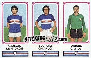 Sticker Giorgio De Giorgis / Luciano Chiarugi / Oriano Gavioli - Calciatori 1978-1979 n. 457 - Panini