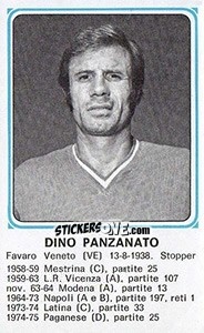 Sticker Dino Panzanato - Calciatori 1978-1979 - Panini